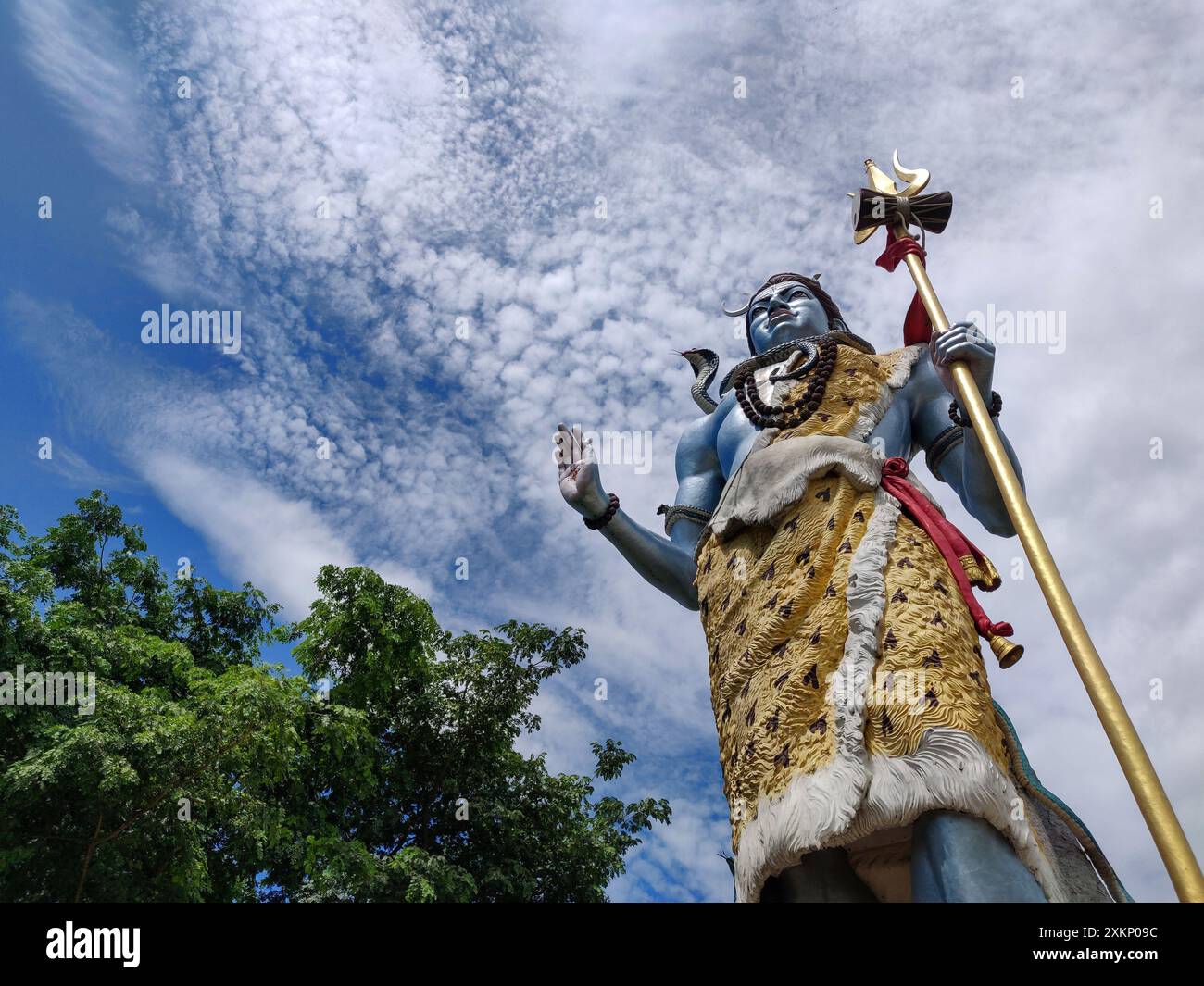 Lord Shiva statue on the banks of the sacred Ganges River in Haridwar ...