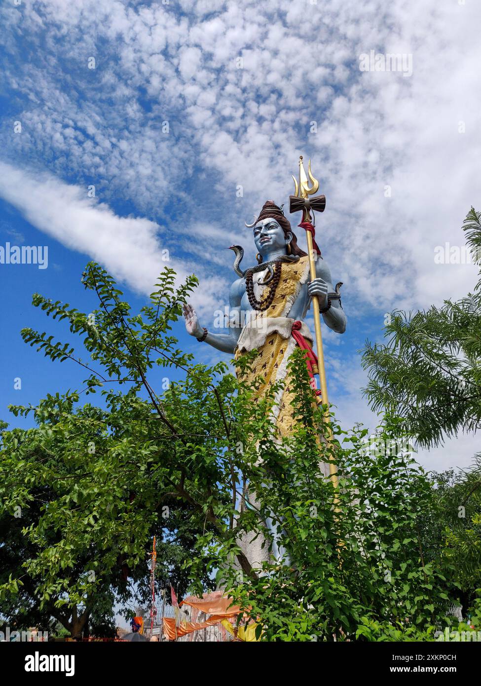 Lord Shiva statue on the banks of the sacred Ganges River in Haridwar ...