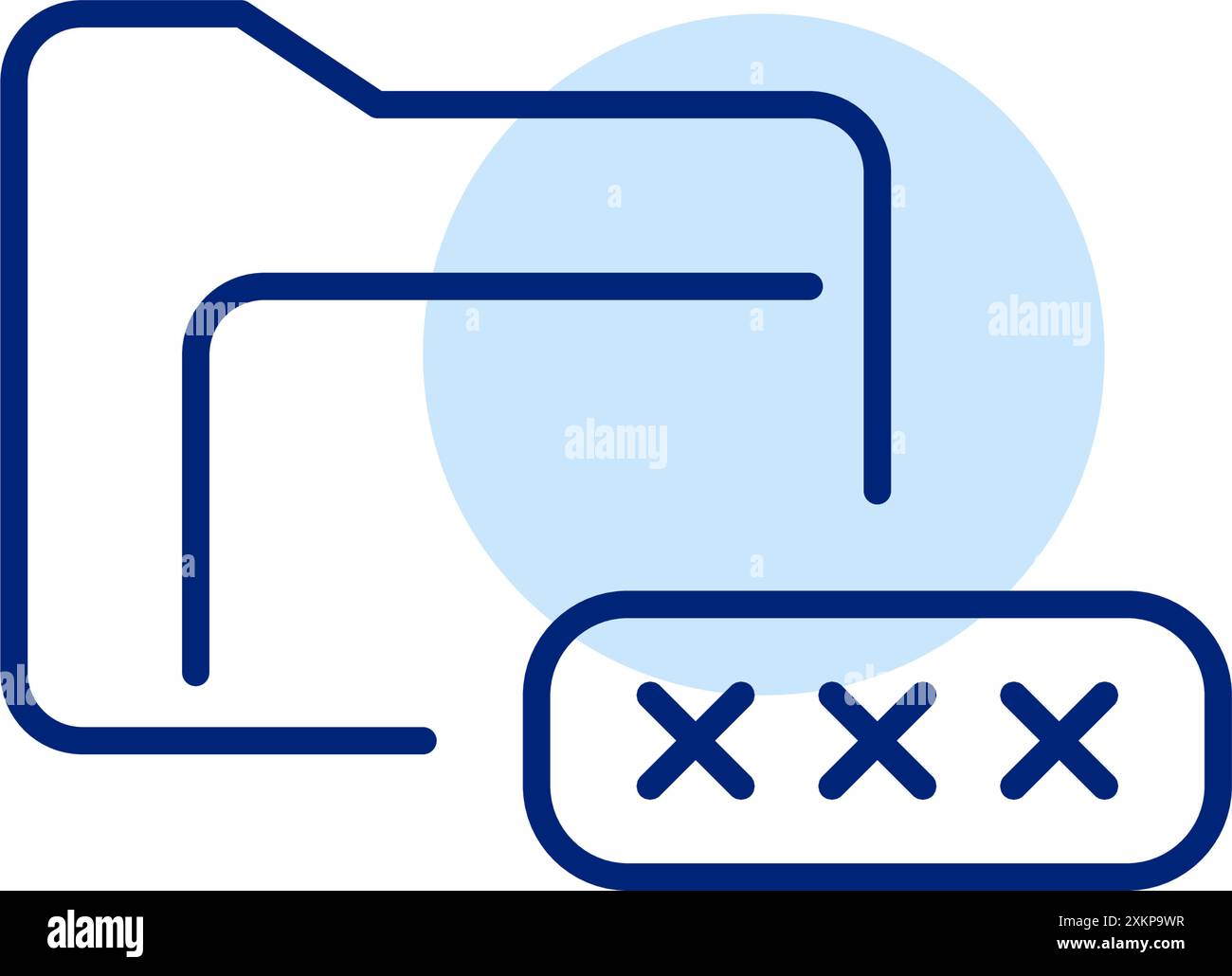 Protected folder icon outline Stock Vector Images - Alamy