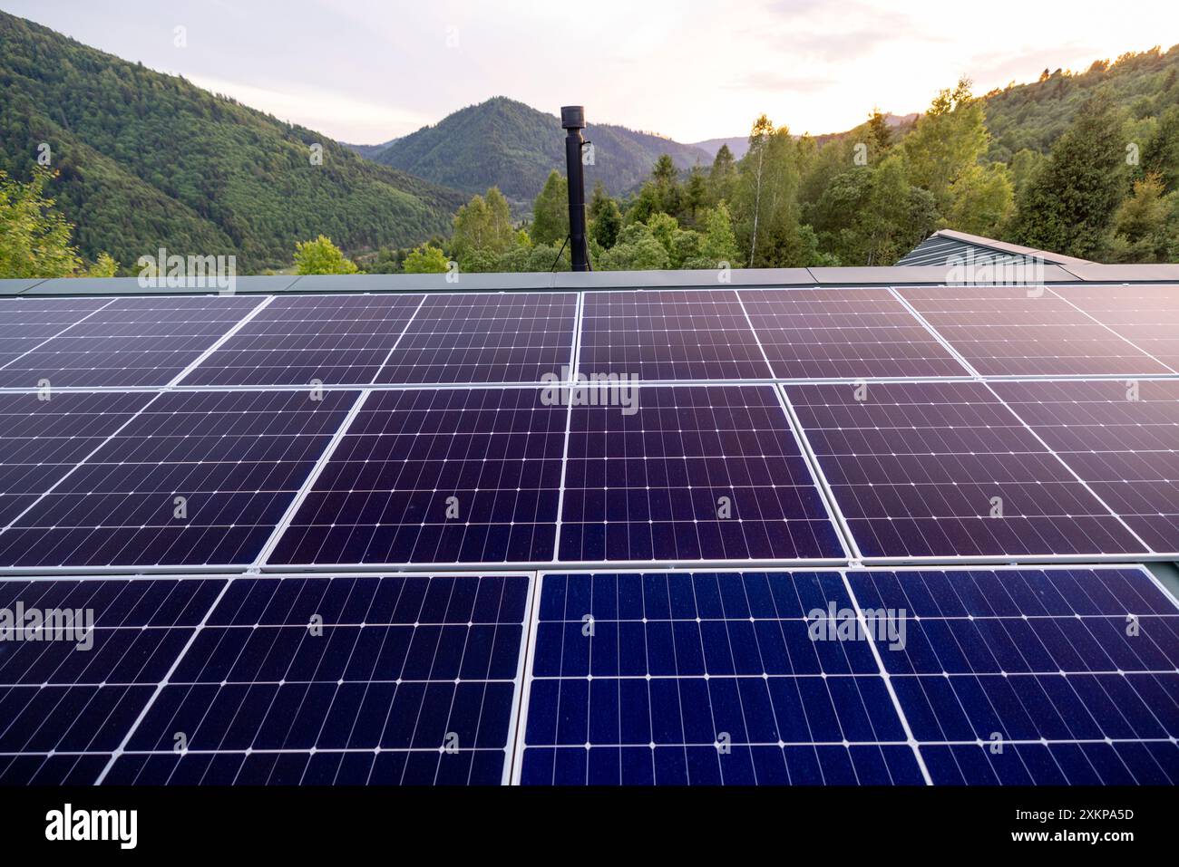 Rooftop With Solar Panels On House In Mountains Stock Photo Photo Inspiration