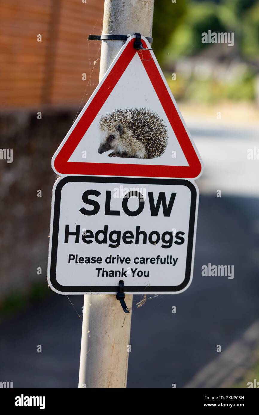 Slow Hedgehog Warning Sign Wheelie Bin Sticker - View #3