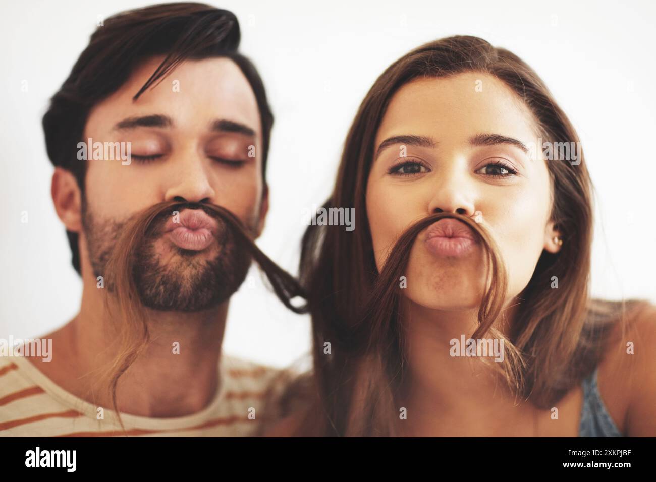 Silly smile man mustache hi-res stock photography and images - Alamy
