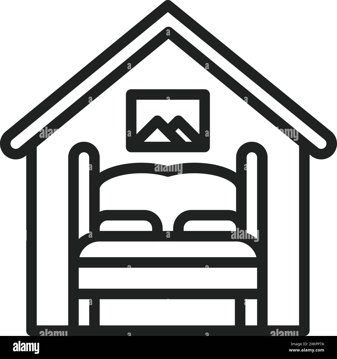 Accomodation icon vector image. Suitable for mobile application web application and print media. Stock Vector