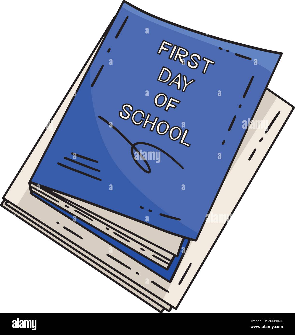First Day Of School Book Cartoon Colored Clipart Stock Vector Image First day of school book cartoon colored clipart stock vector image