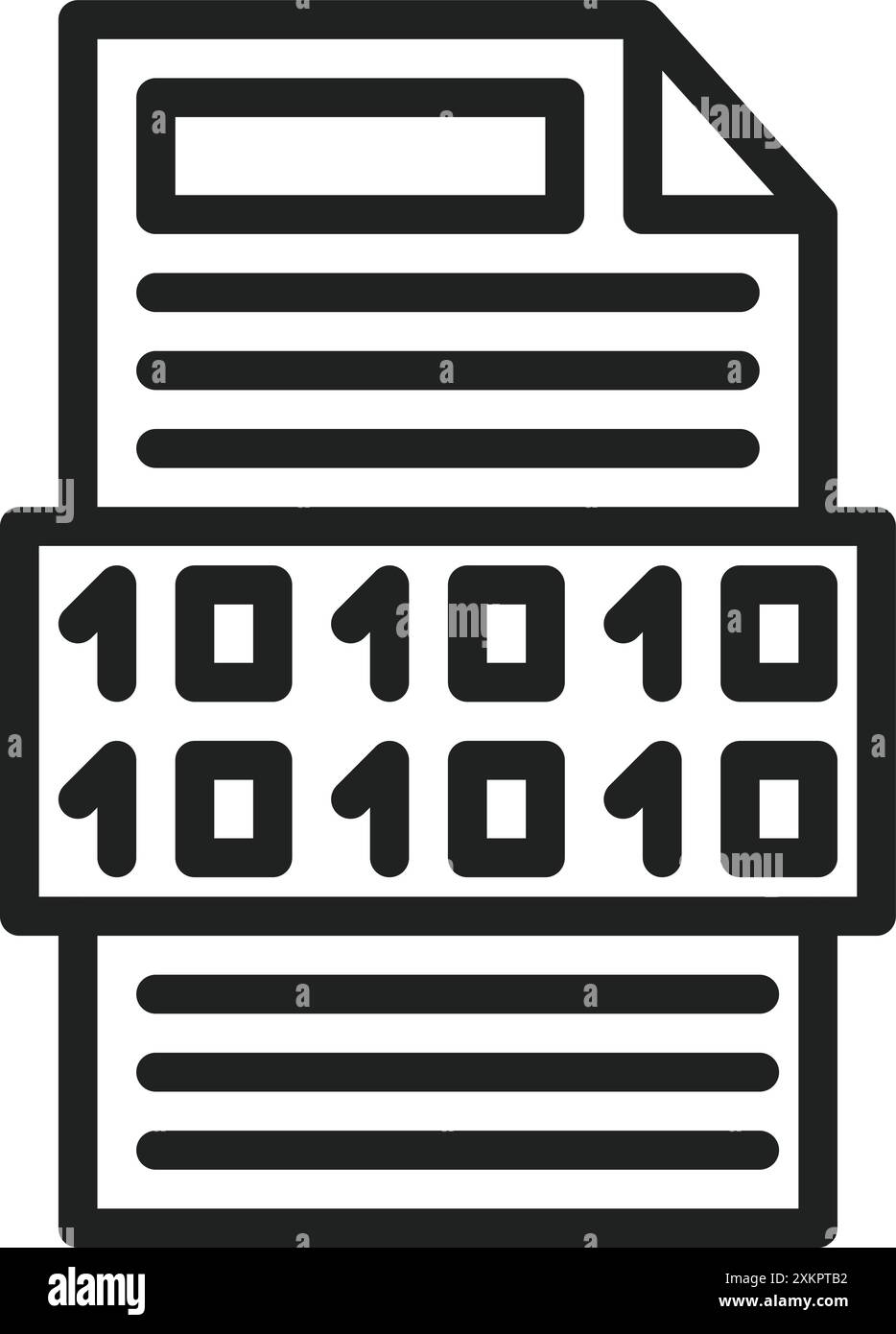 Binary Code icon vector image. Suitable for mobile application web application and print media. Stock Vector