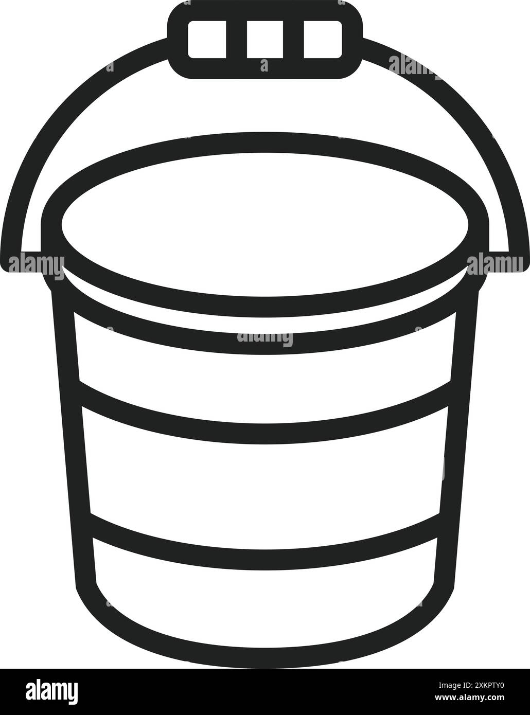 Bucket icon vector image. Suitable for mobile application web application and print media. Stock Vector