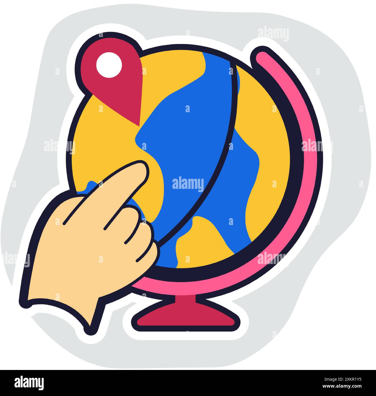 Vector illustration of a hand pointing Stock Vector