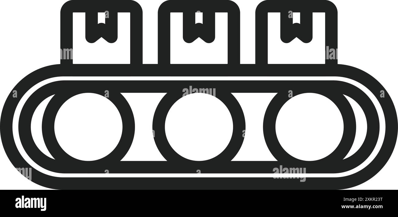 Conveyor icon vector image. Suitable for mobile application web application and print media. Stock Vector