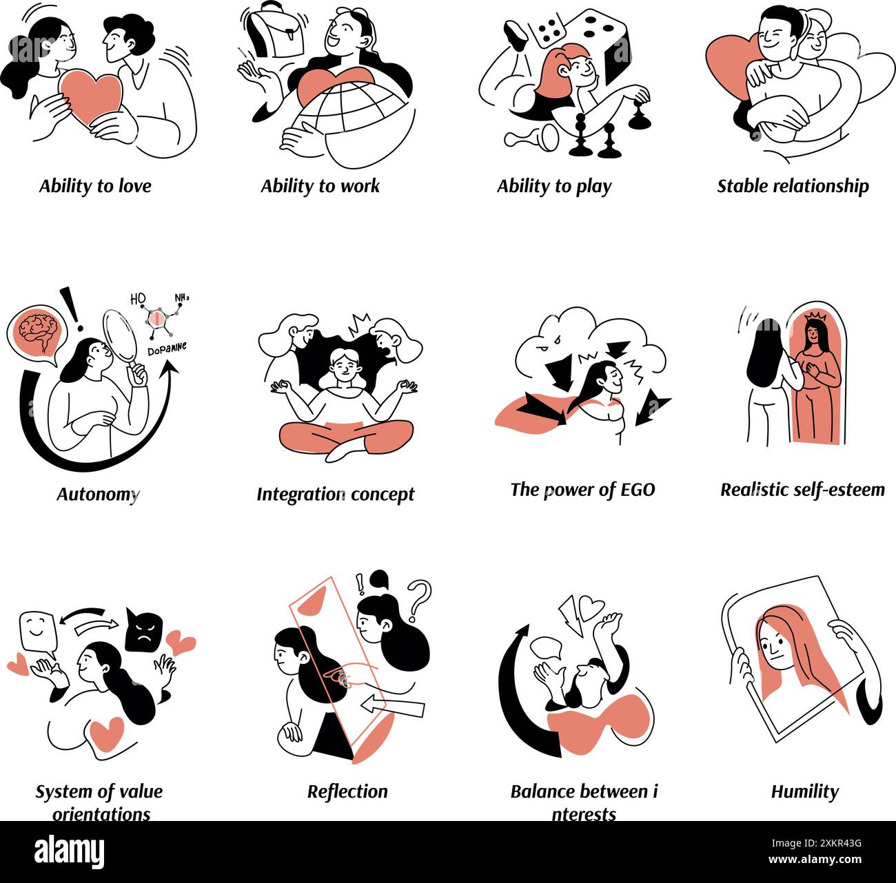Various psychology concepts illustrated in Stock Vector Image & Art - Alamy