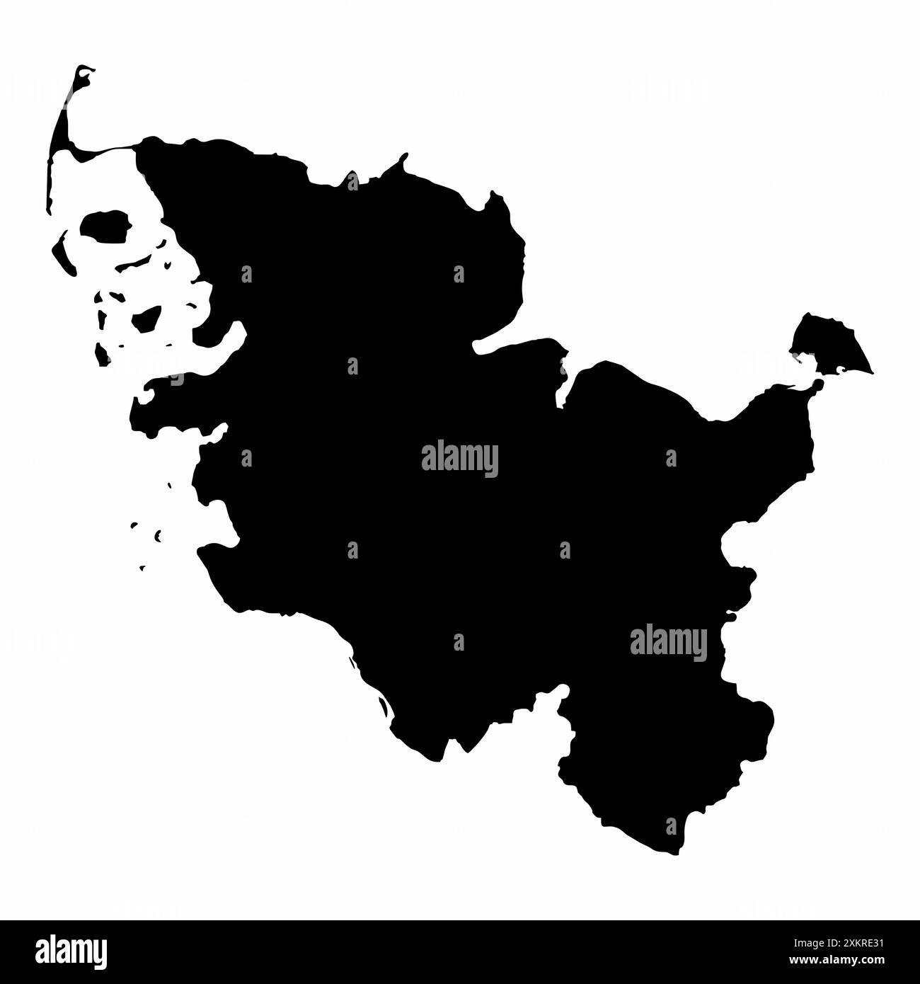schleswig-holstein-silhouette-map-isolated-on-white-background-germany