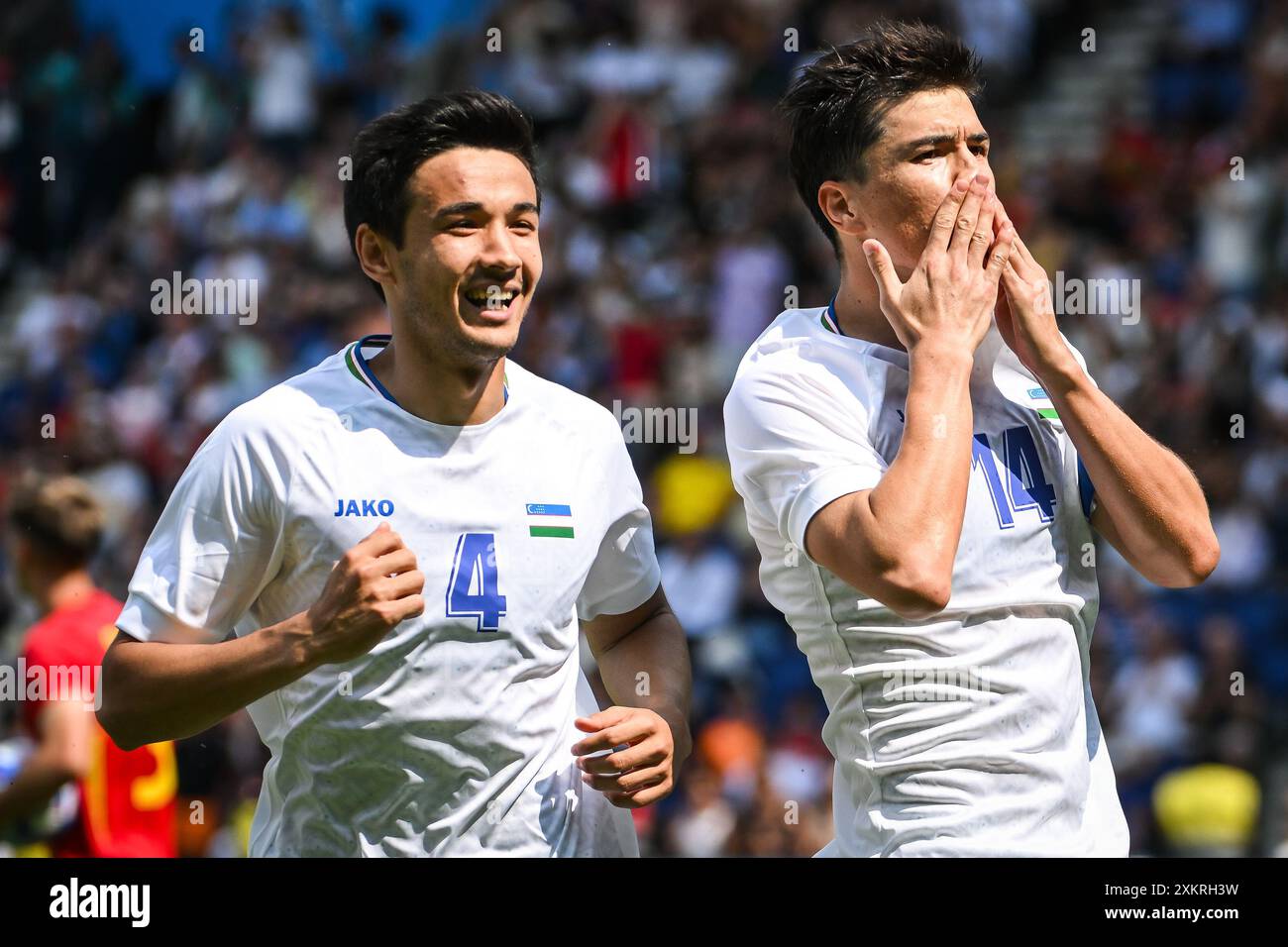 SHOMURODOV Eldor of Uzbekistan celebrate his goal with ALIKULOV