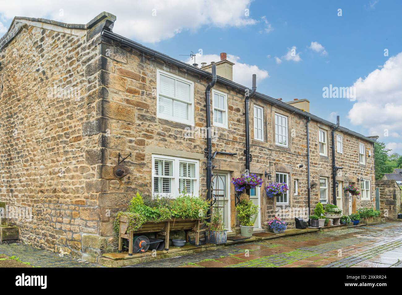 Addingham houses Stock Photo