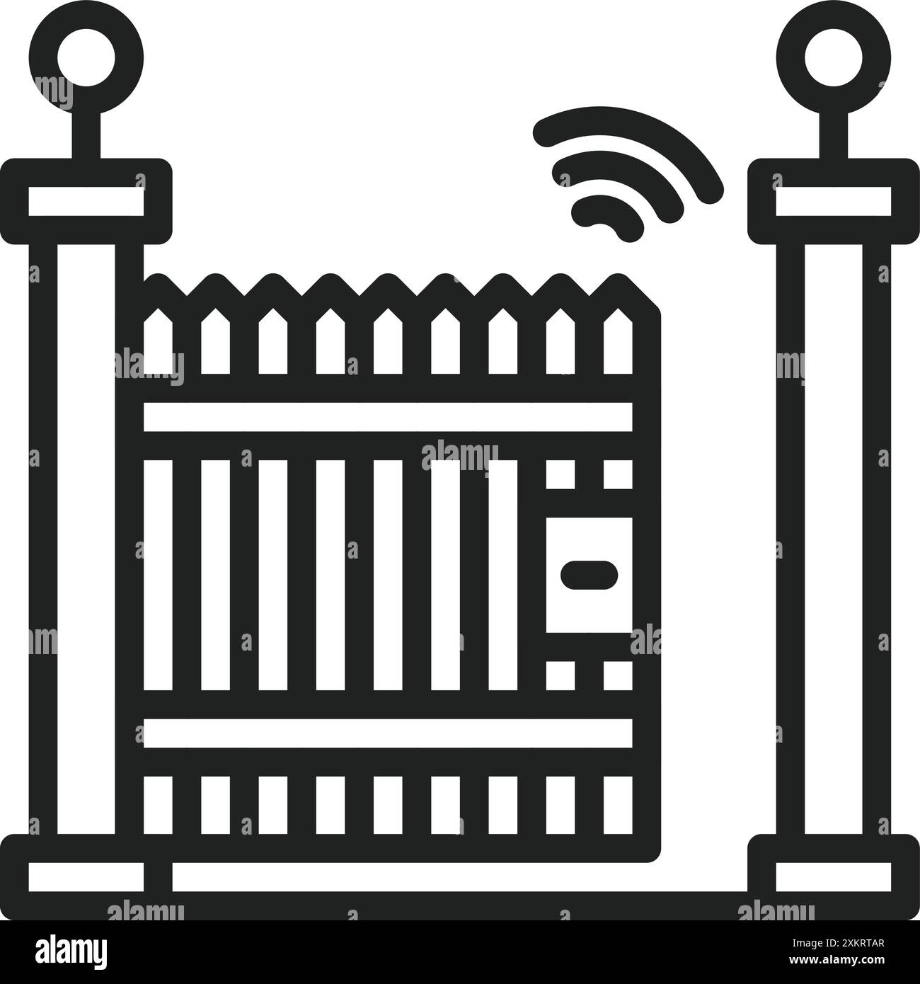 Smart Gate icon vector image. Suitable for mobile application web application and print media. Stock Vector