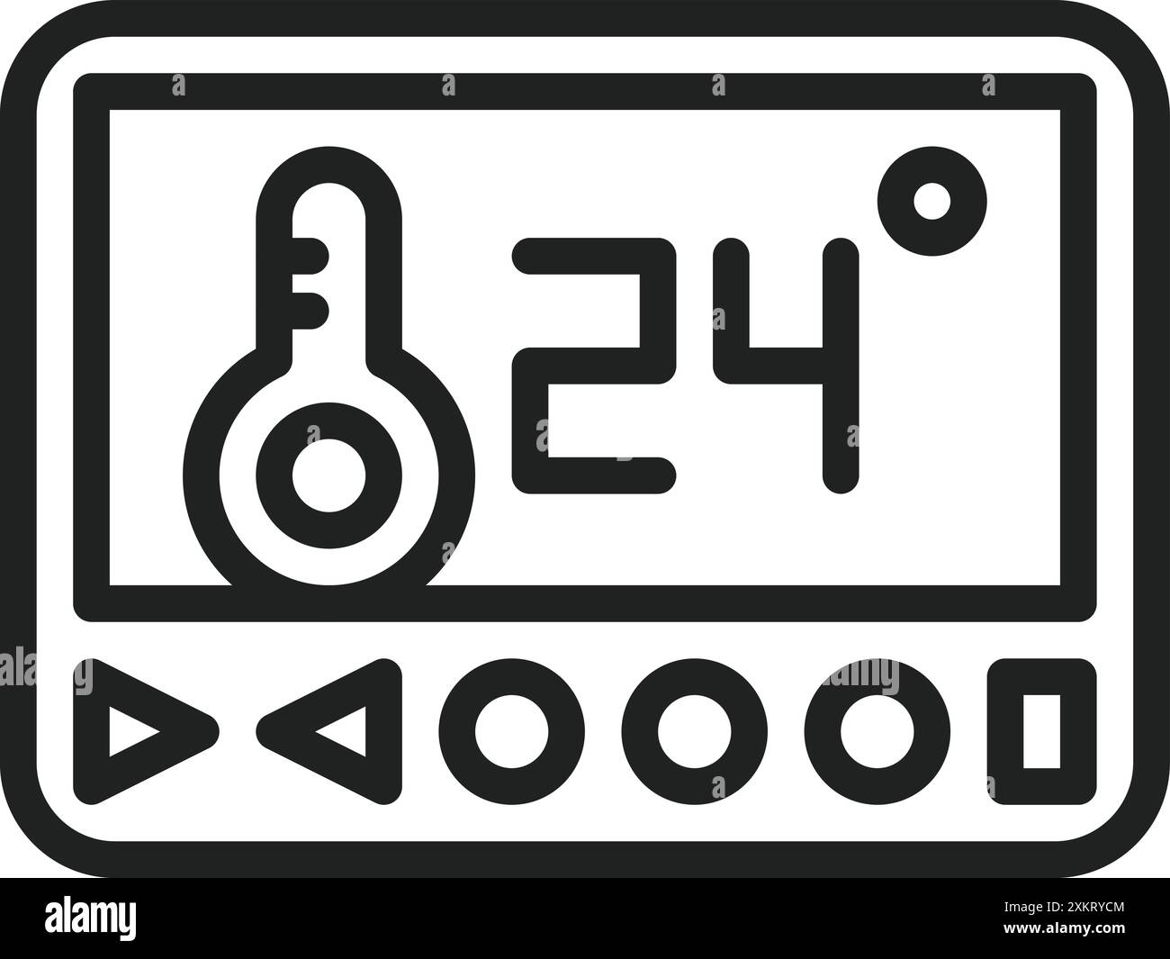Thermostat icon vector image. Suitable for mobile application web application and print media. Stock Vector