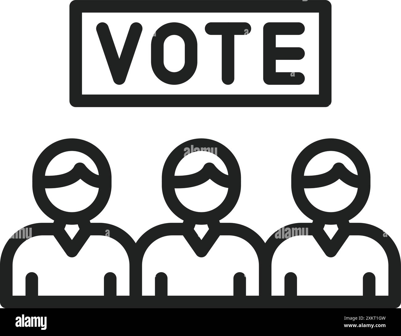Voters icon vector image. Suitable for mobile application web application and print media. Stock Vector