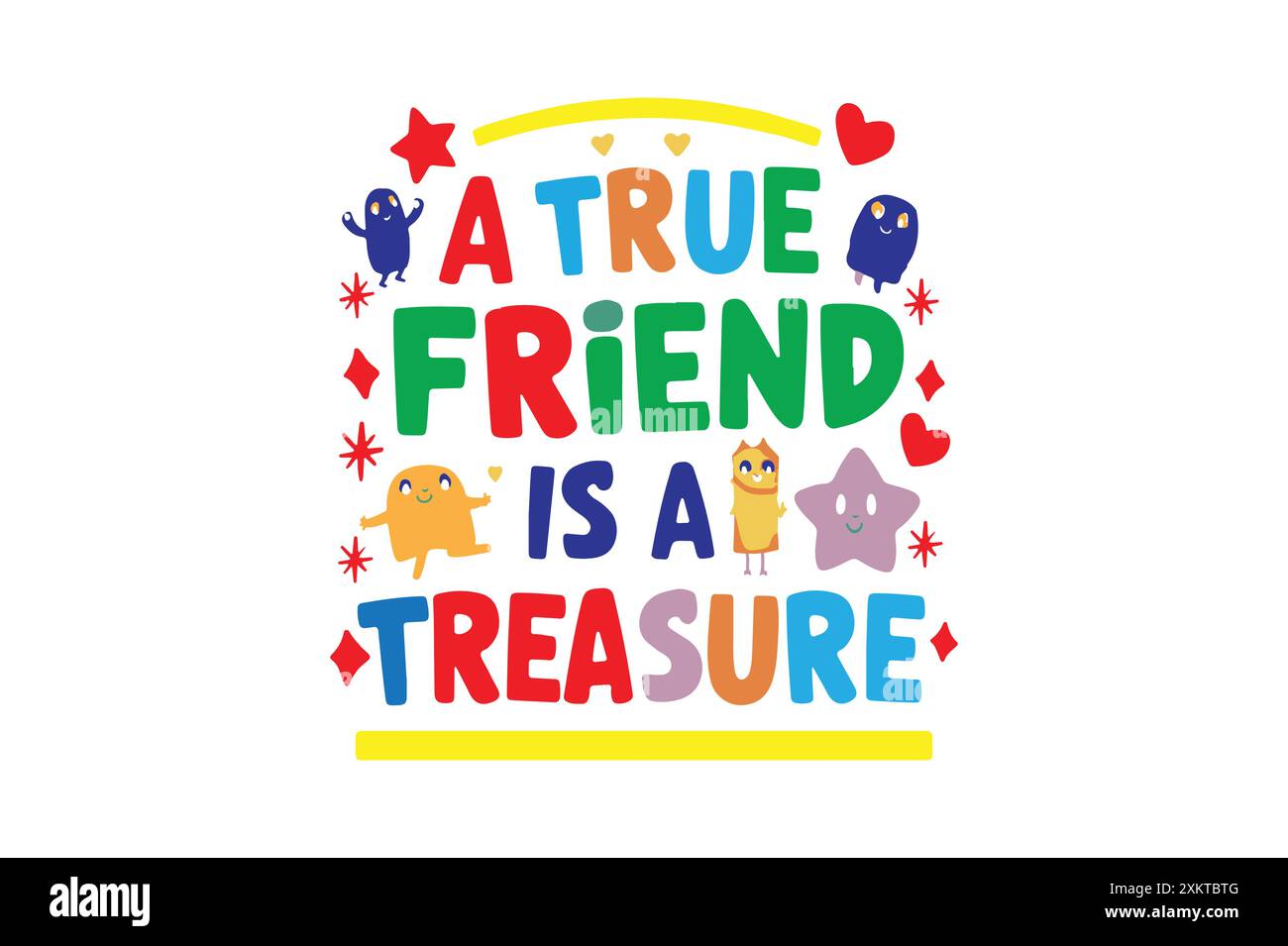 friendship day quotes Stock Vector