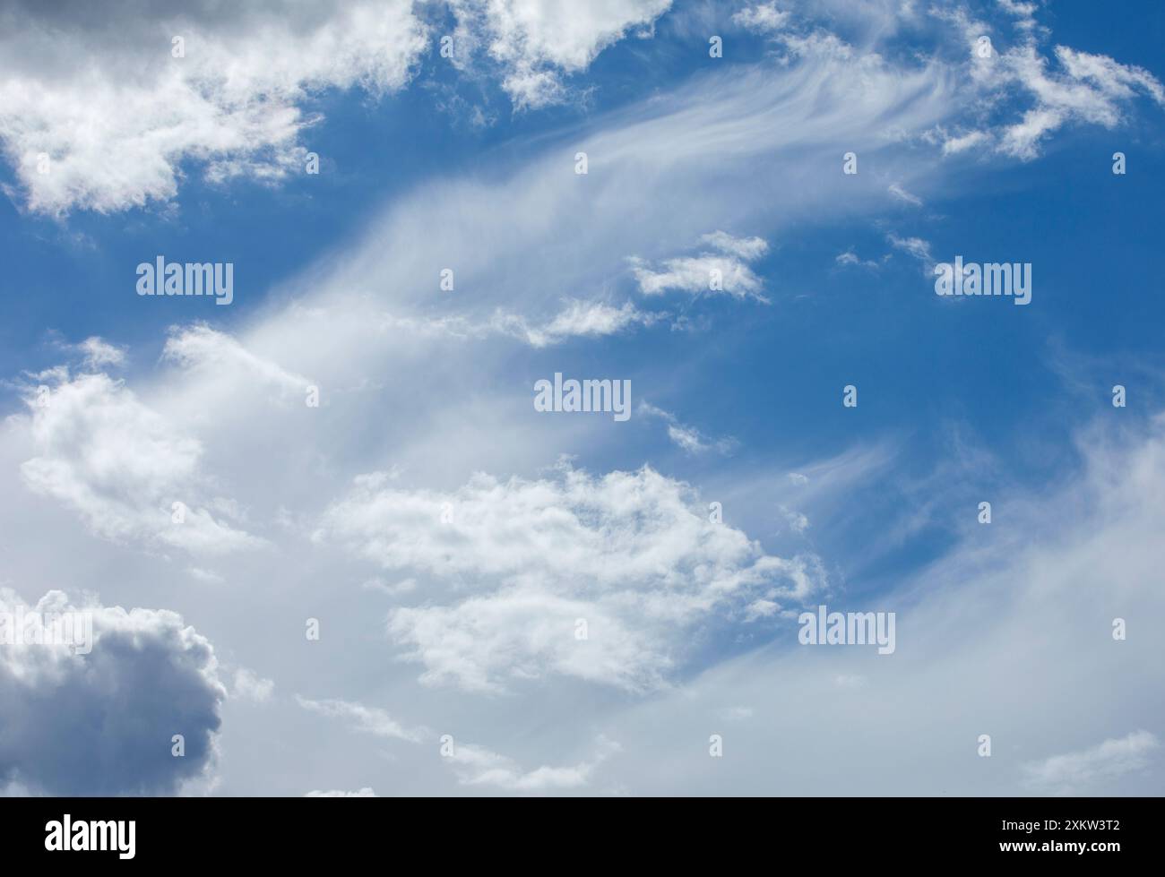 Blue sky and white clouds, Finland Stock Photo - Alamy