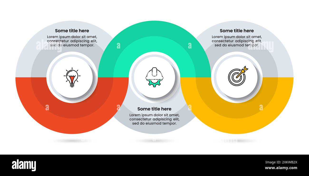 Infographic template with icons and 3 options or steps. Circle. Can be ...