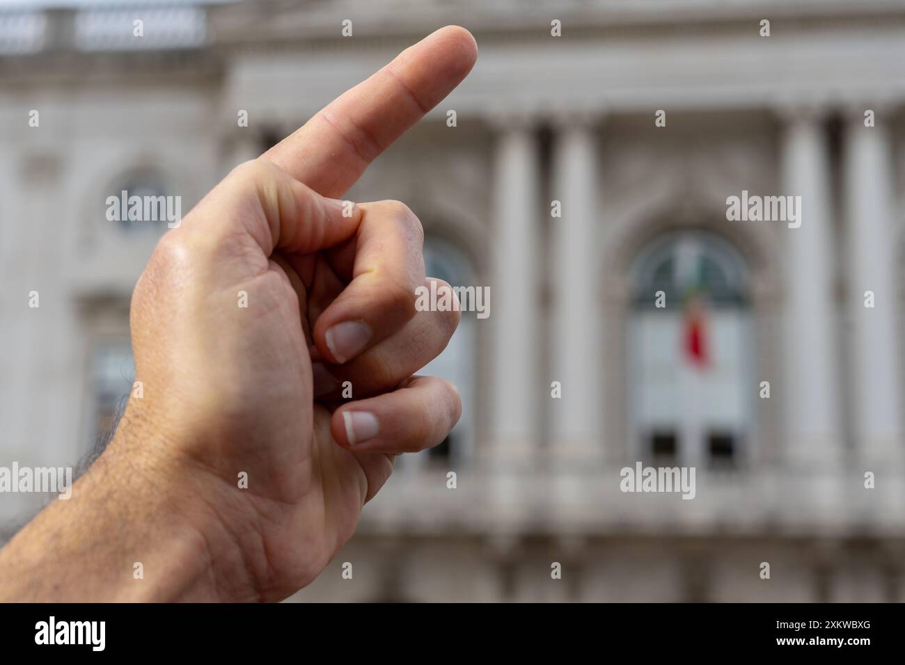 Index finger raised hi-res stock photography and images - Alamy