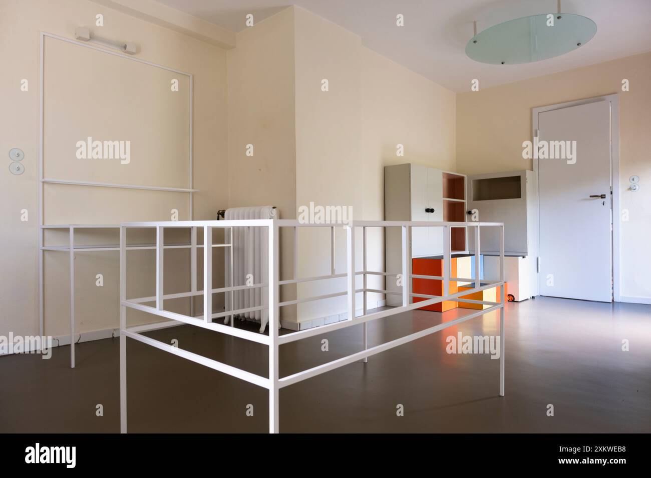 Haus am Horn, first Bauhaus model house. Children's room with multi ...
