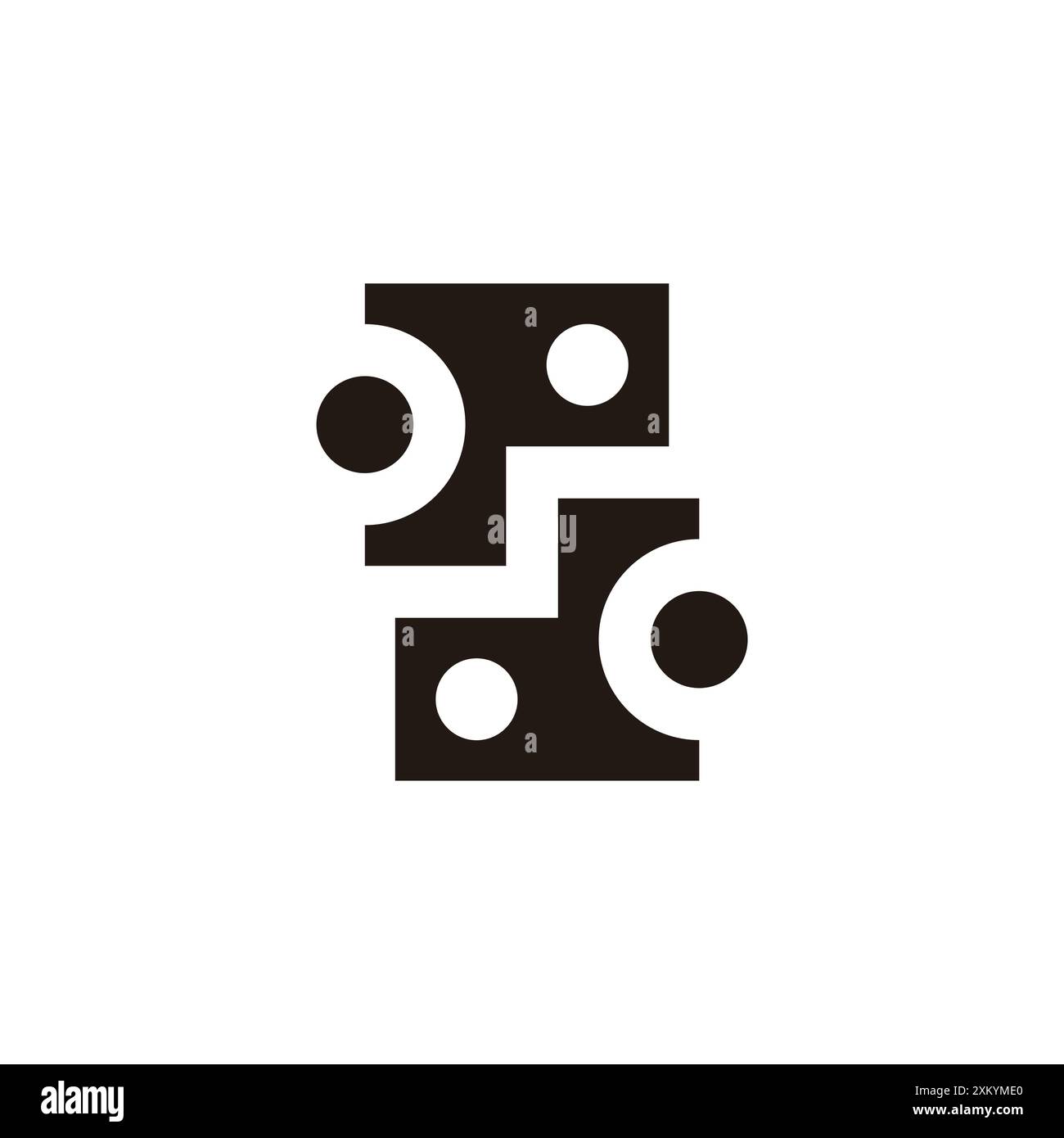 letter pd circles geometric mosaic simple logo vector Stock Vector