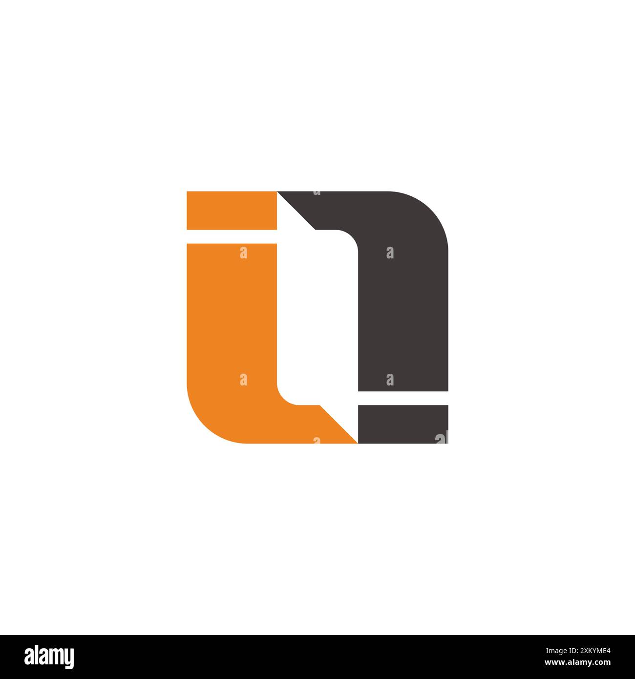 letter io talk bubble abstract simple geometric logo vector Stock Vector