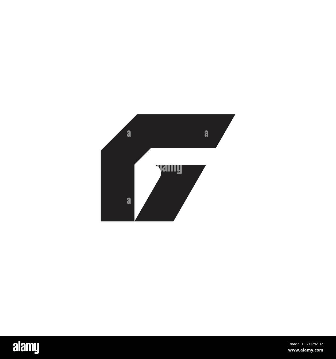 letter vg simple geometric motion line logo vector Stock Vector