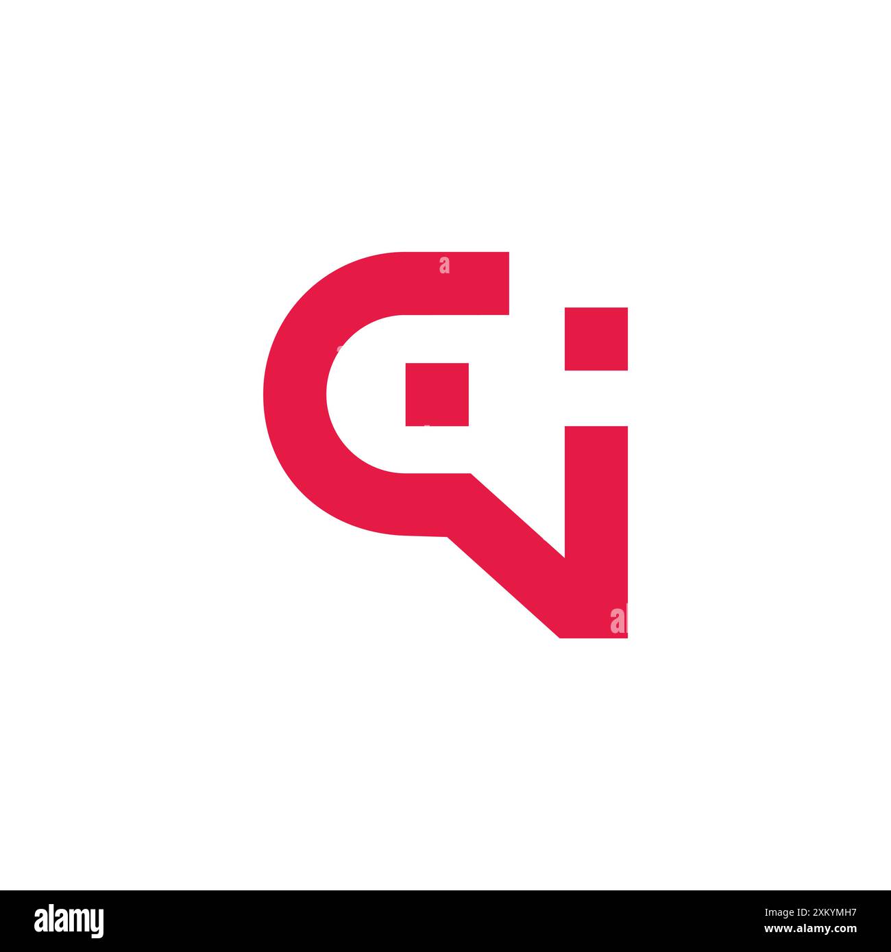 letter cj dots simple lines geometric logo vector Stock Vector