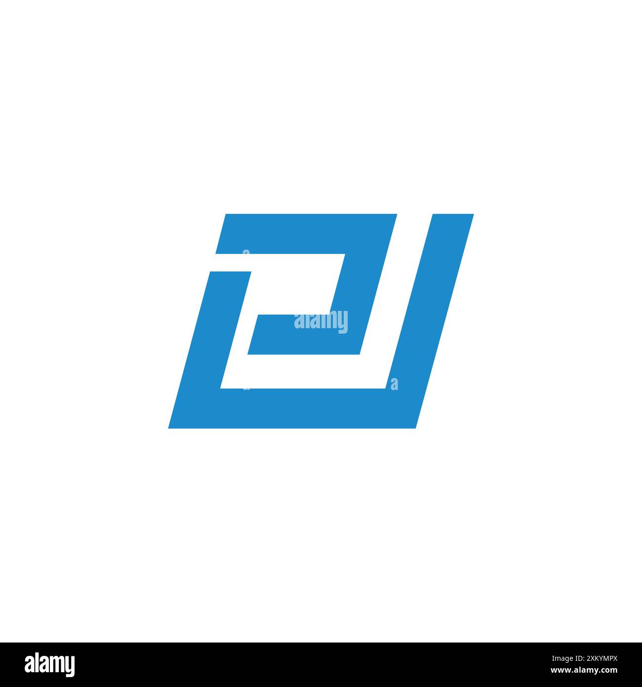letter pe squares lines simple geometric logo vector Stock Vector