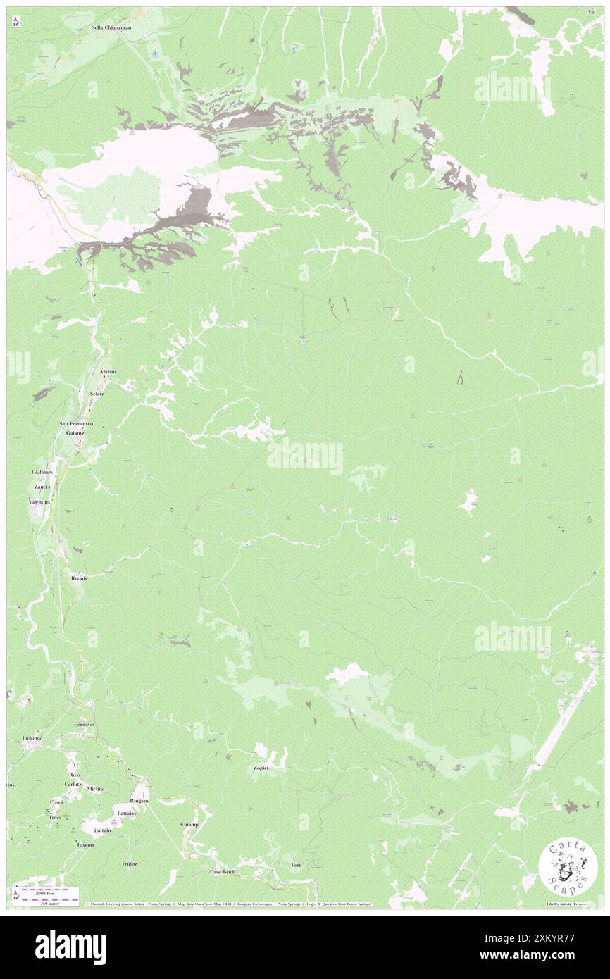 Monte Amula, Udine, IT, Italy, Friuli Venezia Giulia, N 46 18' 32'', N 12 58' 25'', map, Cartascapes Map published in 2024. Explore Cartascapes, a map revealing Earth's diverse landscapes, cultures, and ecosystems. Journey through time and space, discovering the interconnectedness of our planet's past, present, and future. Stock Photo