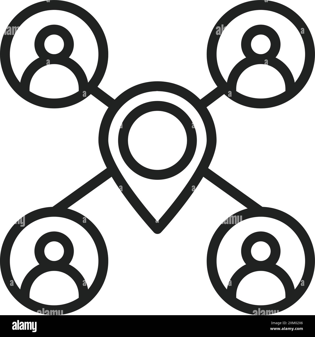 Meeting Point icon vector image. Suitable for mobile application web ...