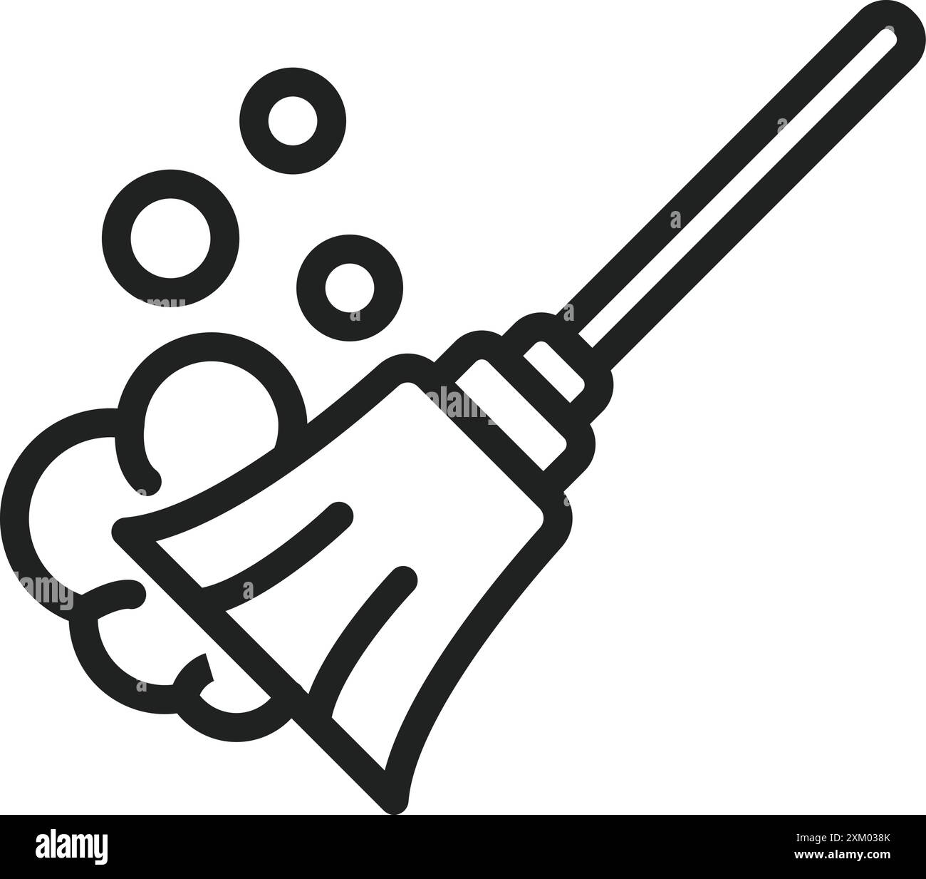 Mop icon vector image. Suitable for mobile application web application and print media. Stock Vector