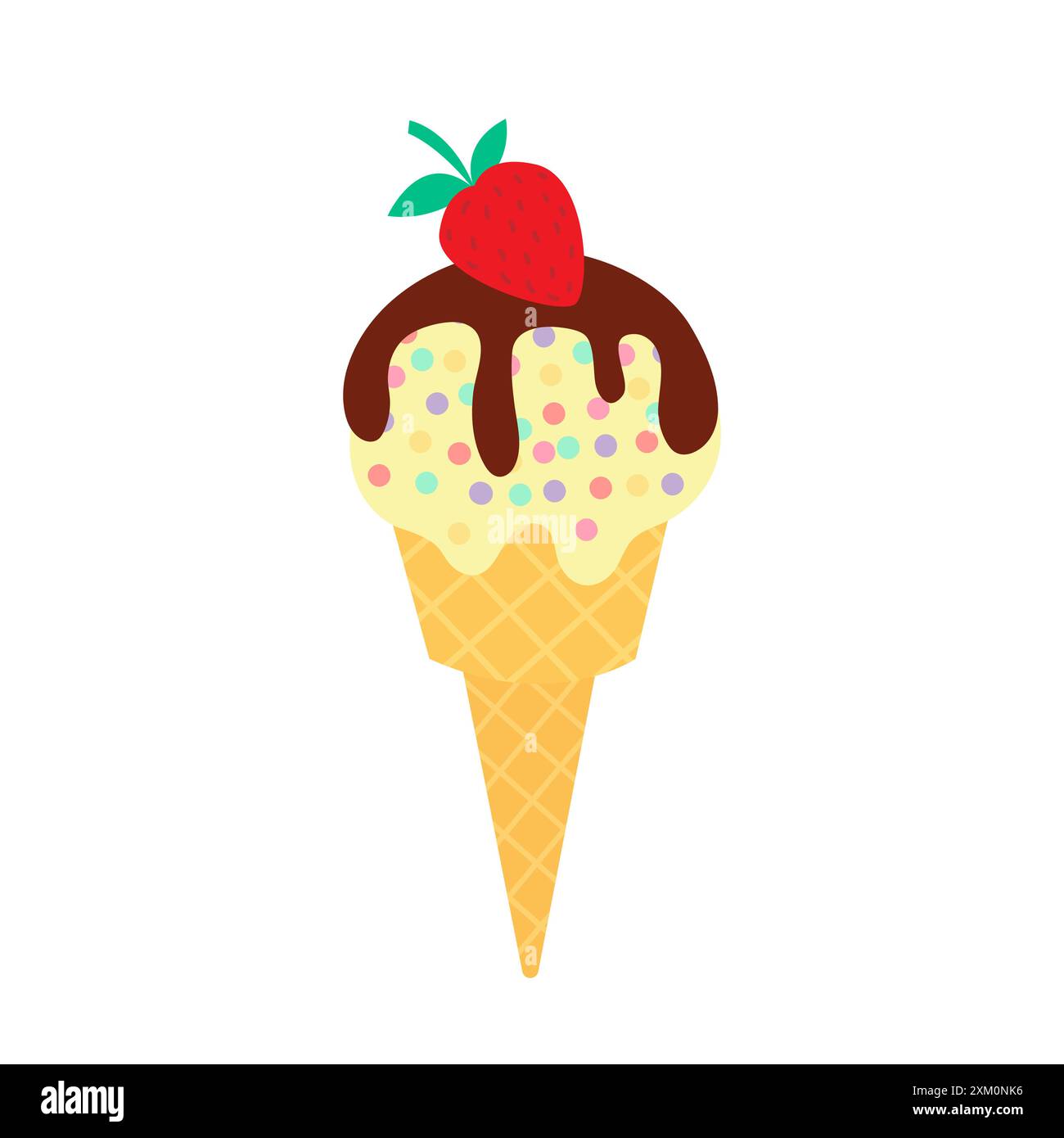 Ice cream in waffle cone Stock Vector Image & Art - Alamy