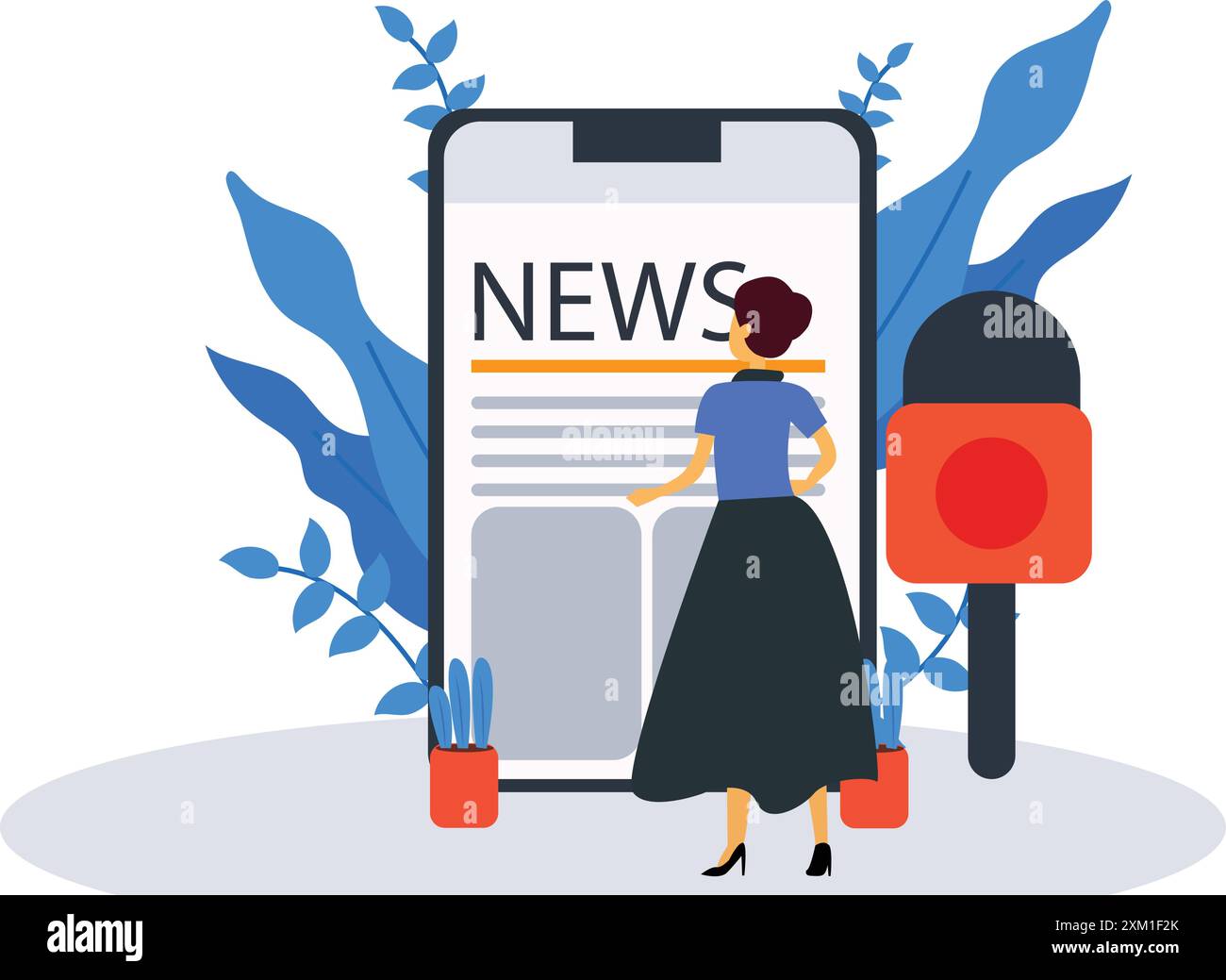 Female news casters hi-res stock photography and images - Alamy