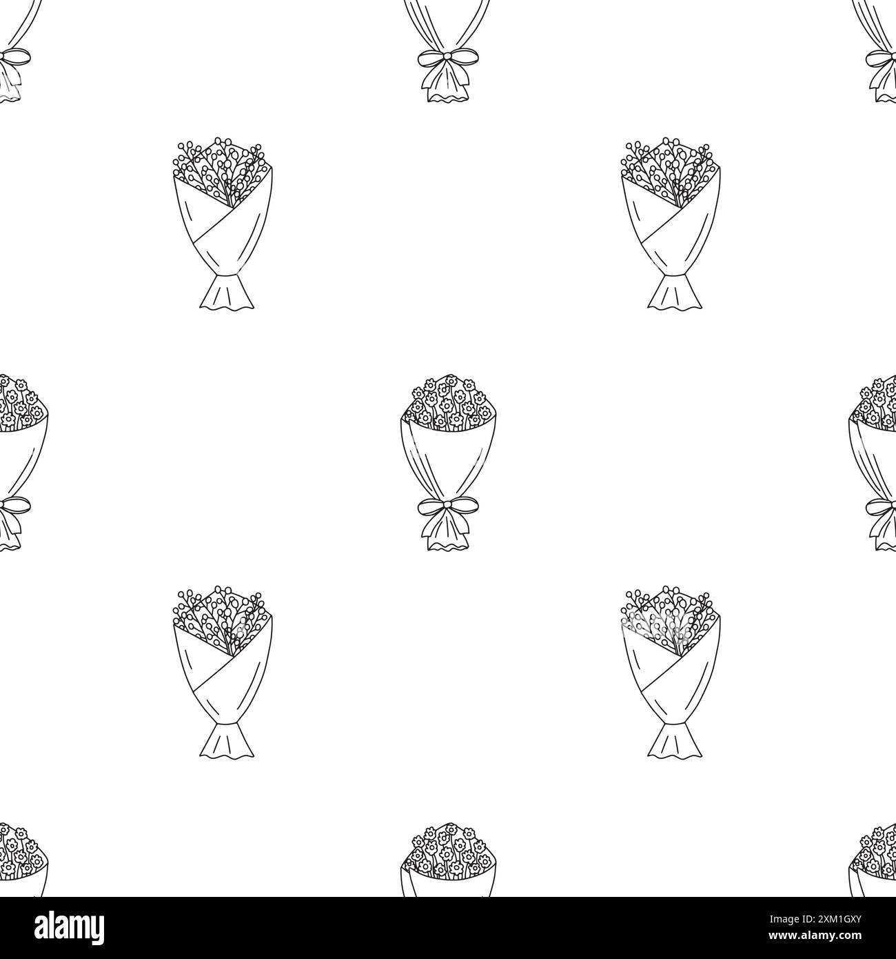 Wild flower bouquets pattern Stock Vector Image & Art - Alamy