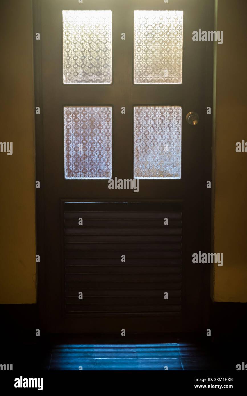 Interior detail with a door, Leon, Nicaragua Stock Photo