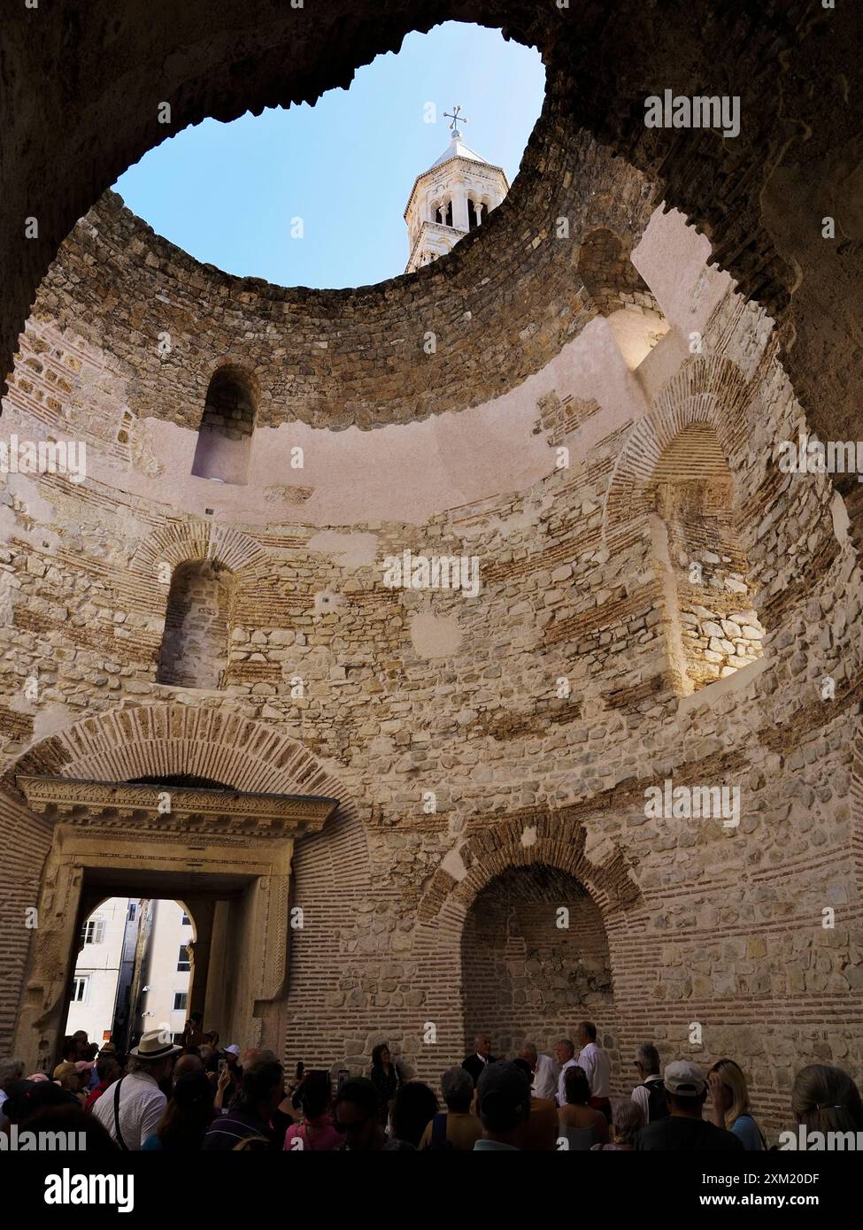 Singing group performing in The Vestibule in Diocletians Palace Split Dalmatia Croatia Stock Photo