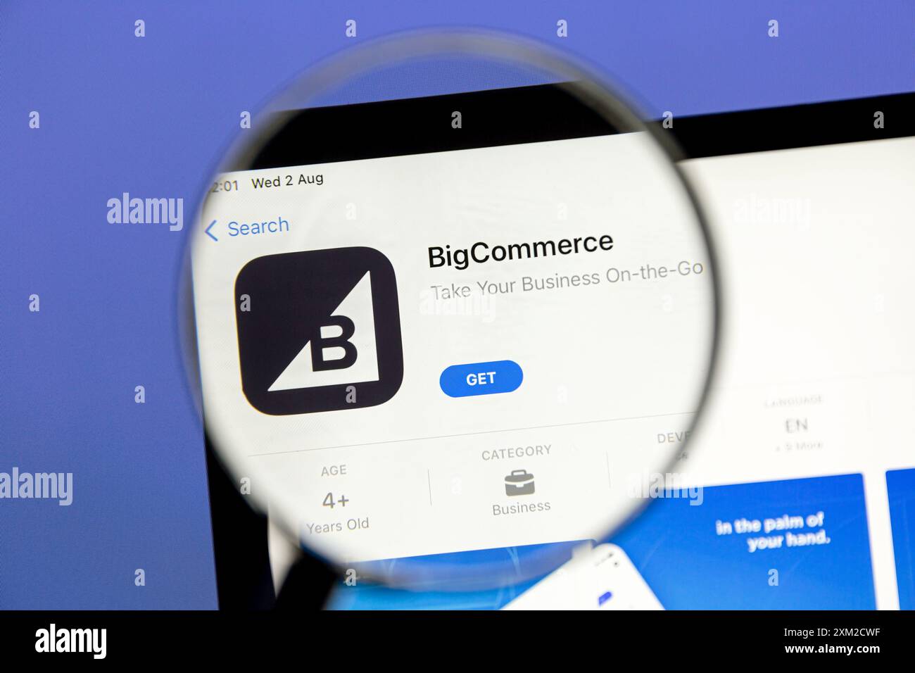 Ostersund, Sweden - Aug 2, 2023: BigCommerce app on an ipad. BigCommerce is  ecommerce platform that provides software as a service services. Stock Photo
