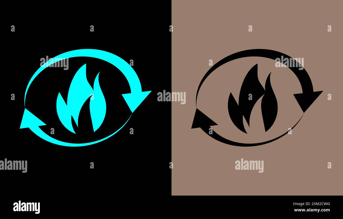 Metabolism fire icon flat design illustration. Stock Vector
