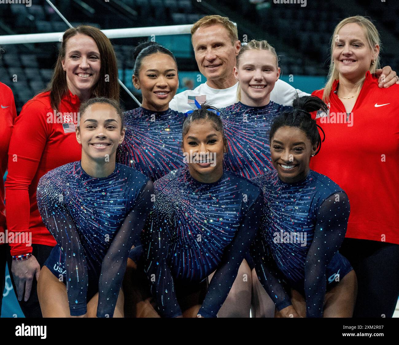 Paris, France. 25th July, 2024. USA Olympics Artistic Gymnastics team ...
