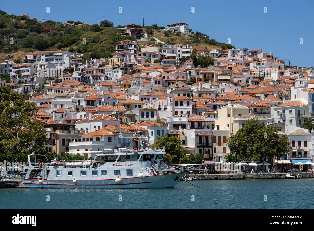 jun 22 2024 Skopelos, Greece Seajets Super Star ferry carrying passengers to the Greek island of