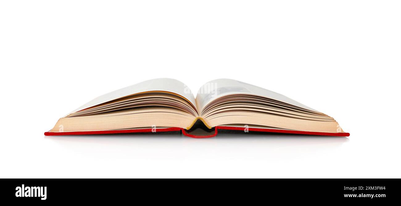 Open old used book Stock Photo