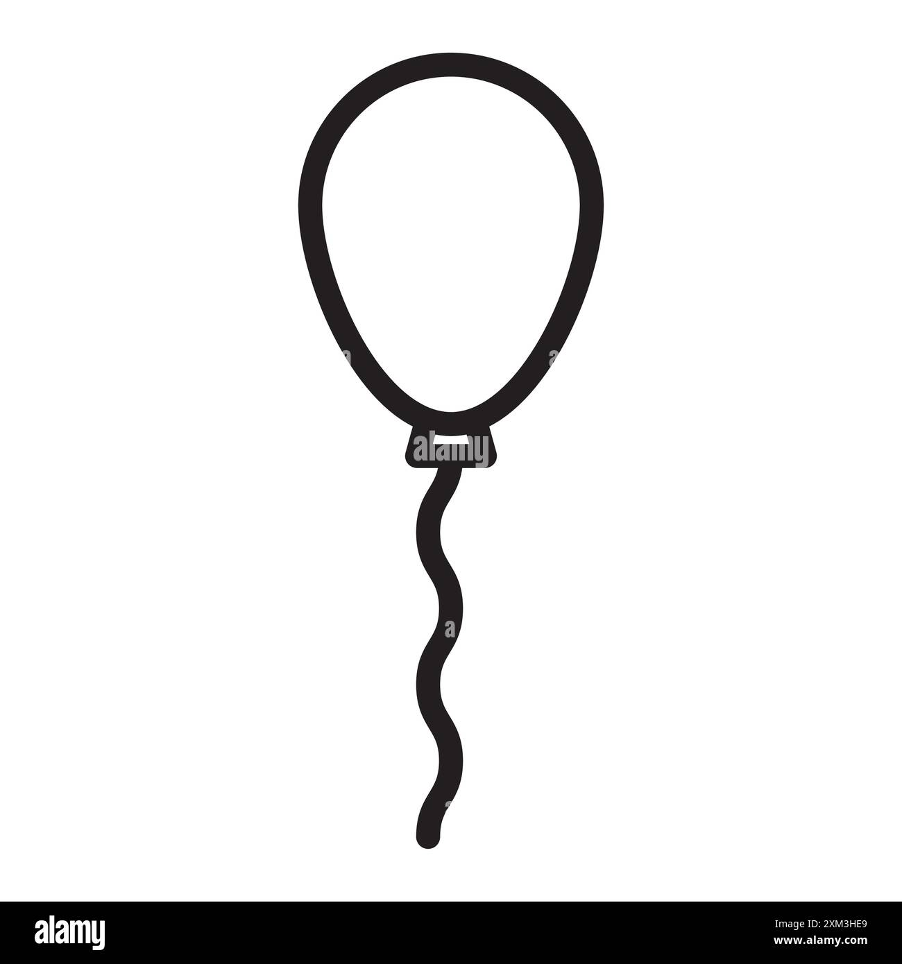 Balloon icon Black line art vector in black and white outline set ...