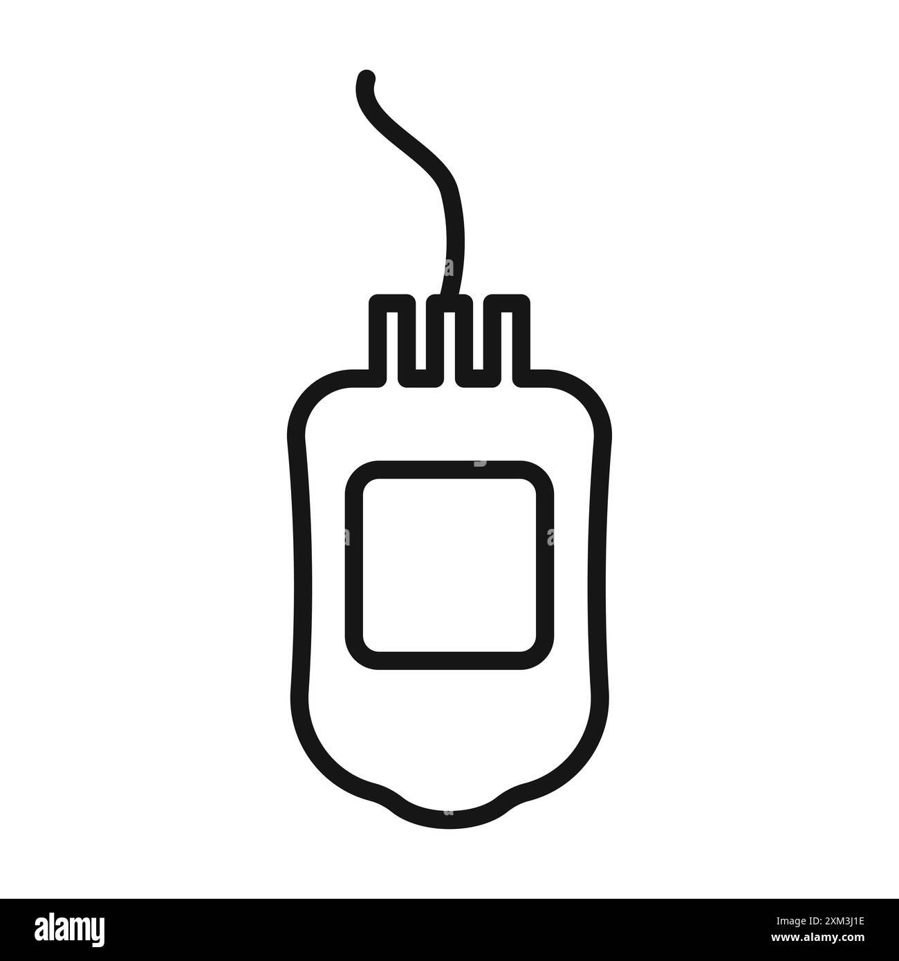 blood bag icon Black line art vector in black and white outline set collection sign Stock Vector