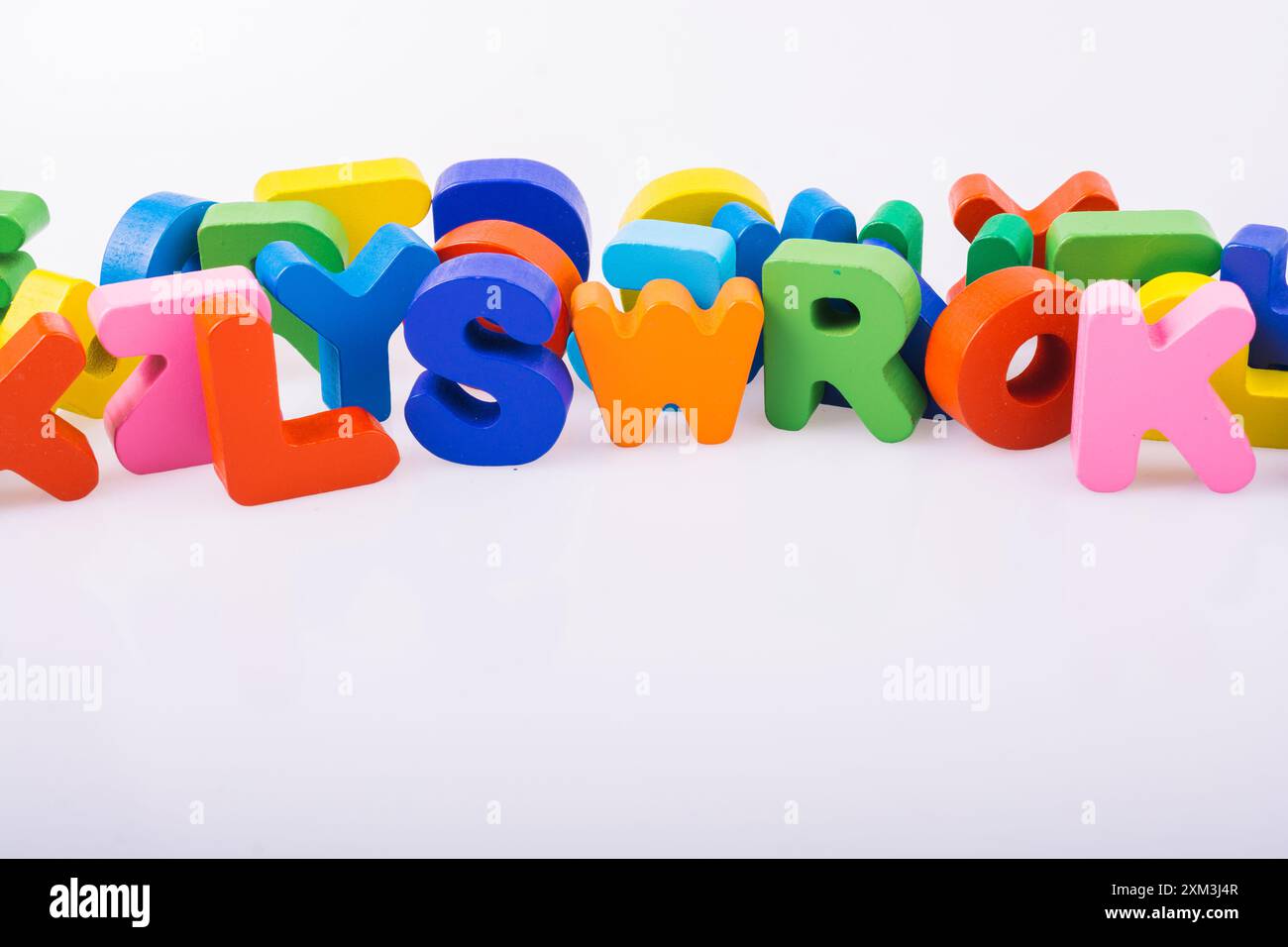 Colorful Letter cubes of Alphabet made of wood Stock Photo - Alamy