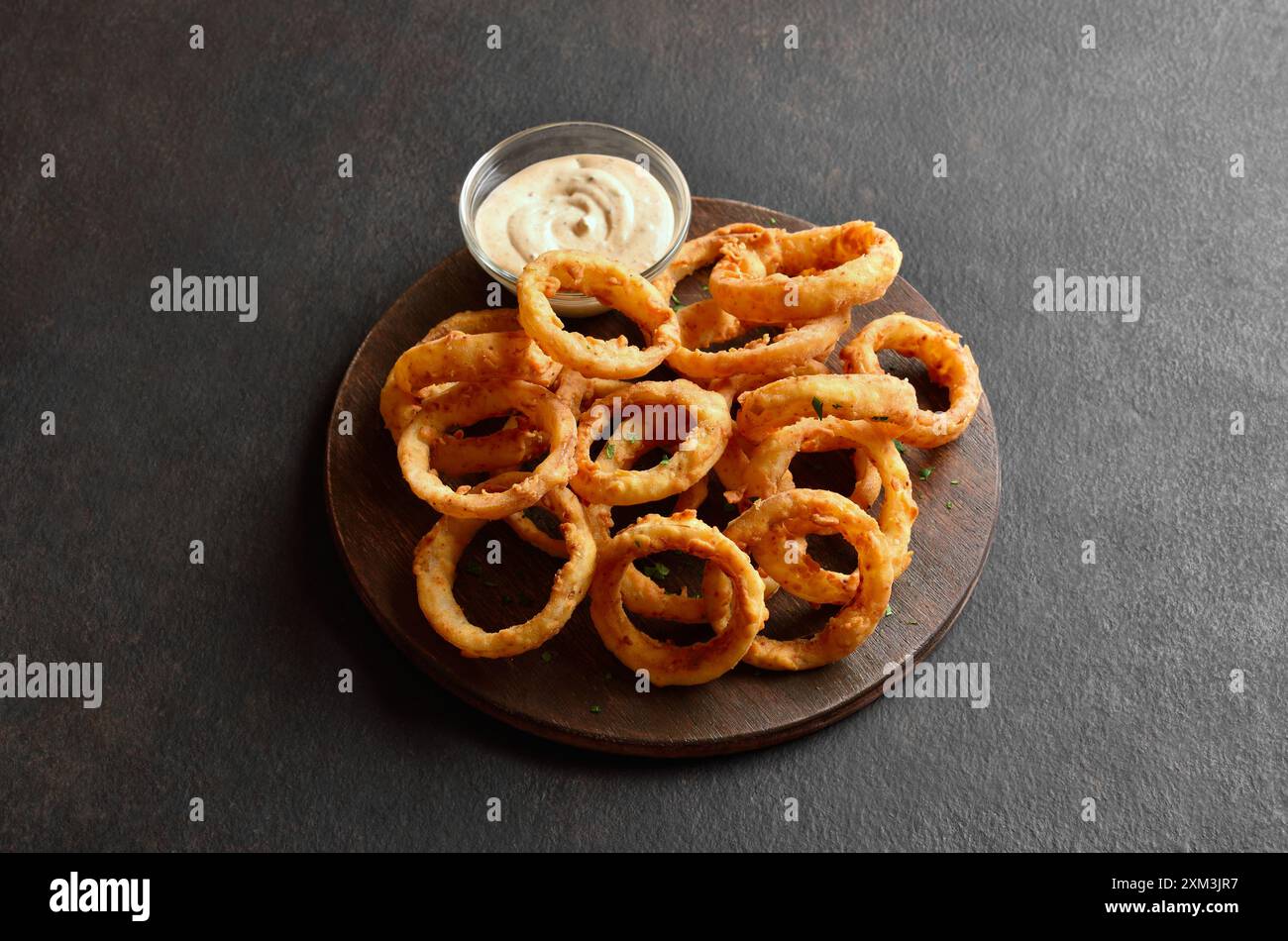 Fast food deep fried battered onion rings hi-res stock photography and ...