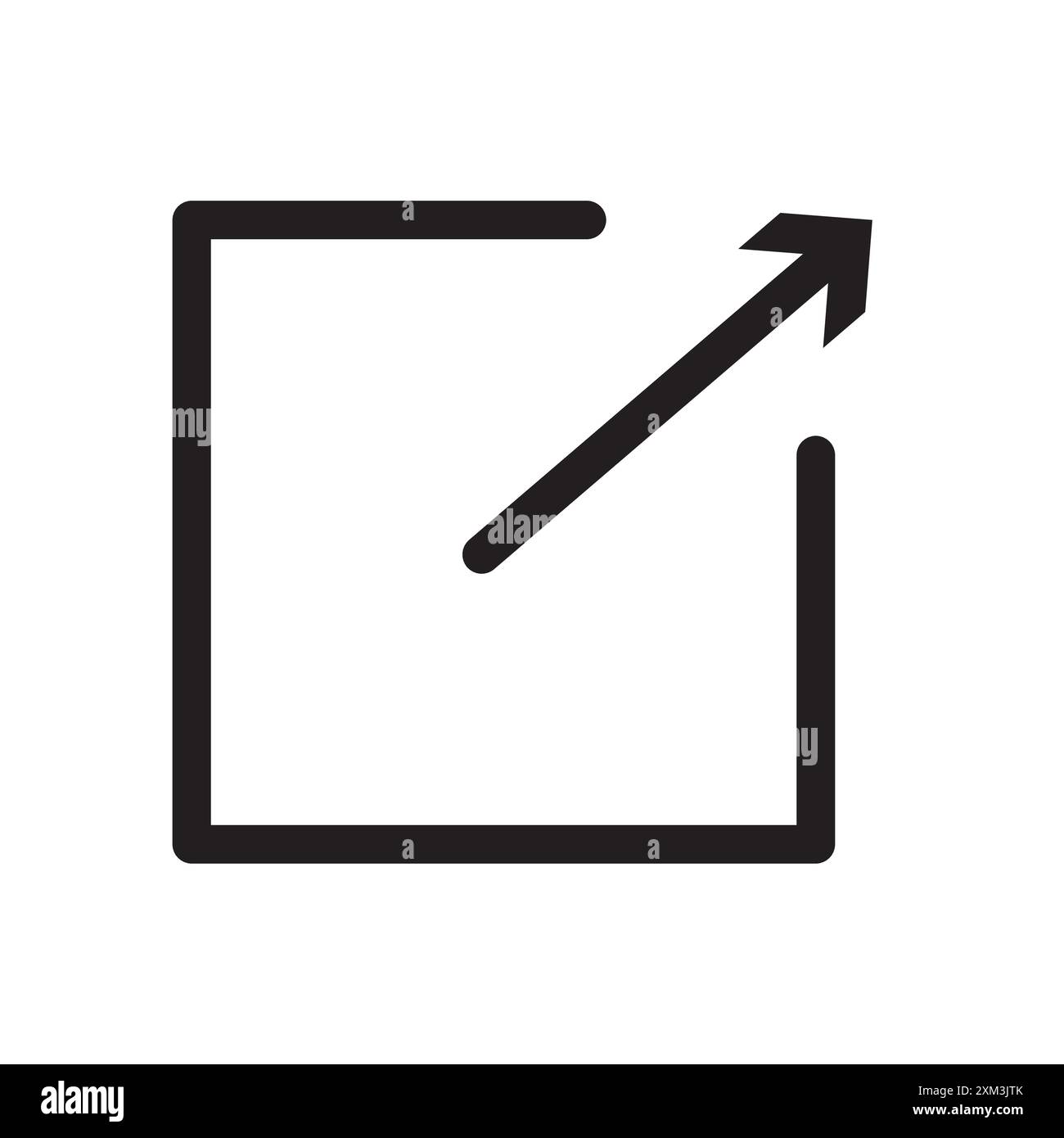 External link icon Black line art vector in black and white outline set ...