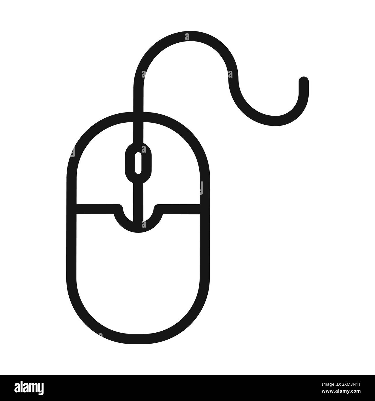Mouse icon Black line art vector in black and white outline set ...