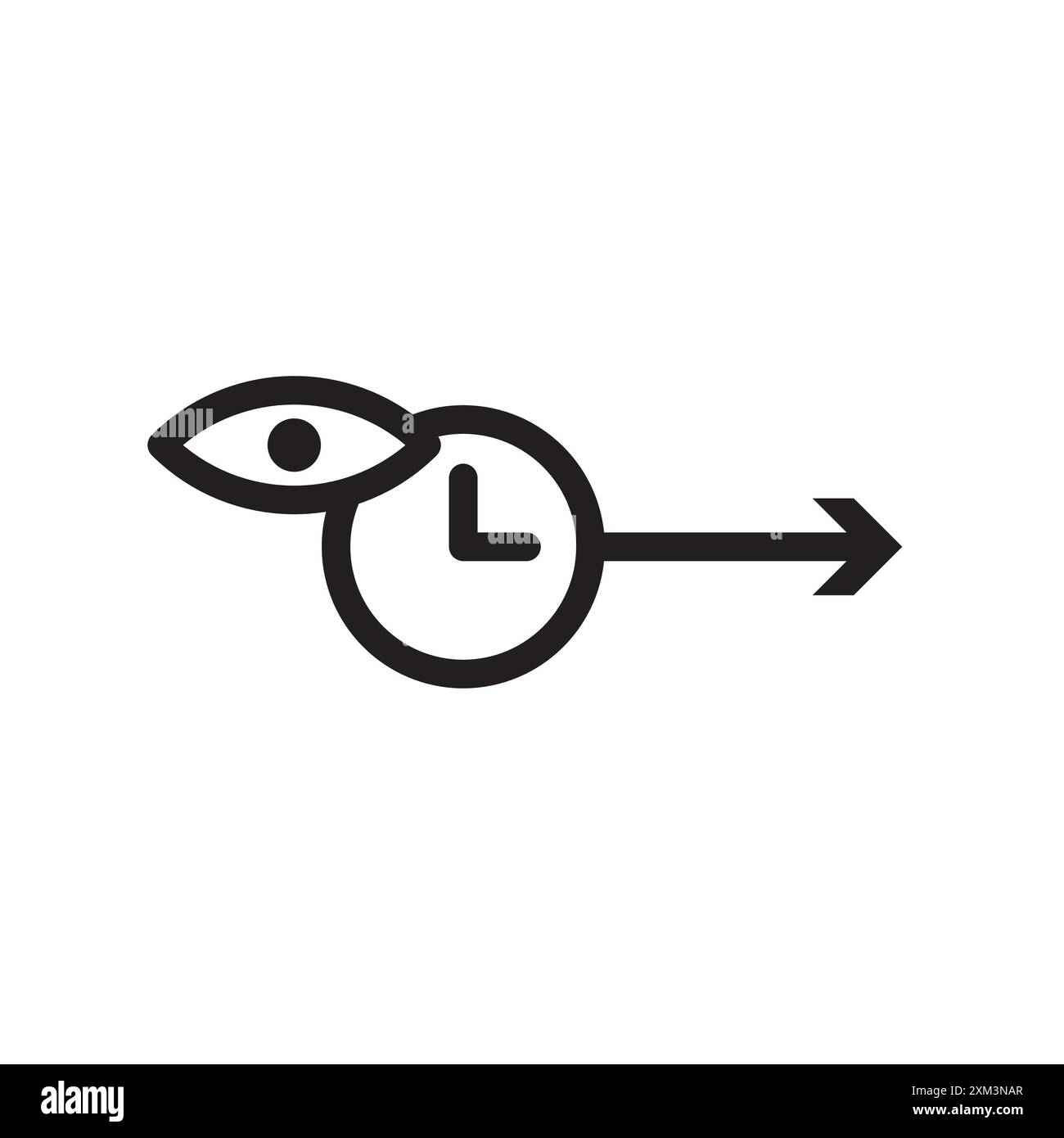 Predict, forecast icon Black line art vector in black and white outline ...