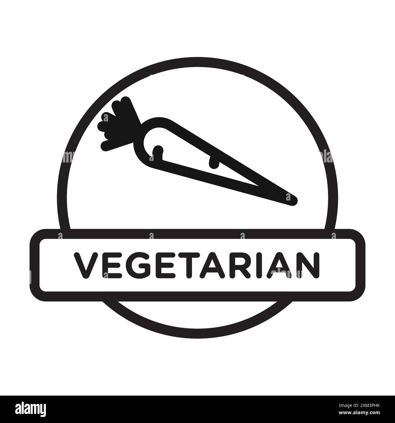 Vegetarian food diet icon Black line art vector in black and white ...